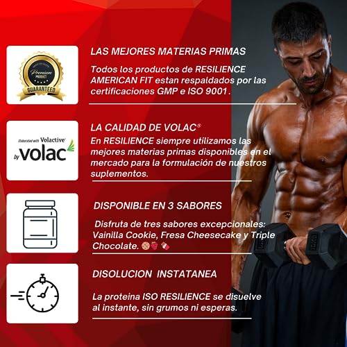 ISO RESILIENCE|Proteína en Polvo|Proteinas whey|1.8kg|Proteínas de Suero con Creatina|Ganar Masa Muscular|Proteína Sabor Triple Chocolate|Batido Proteinas Masa Muscular|Proteina Con Creatina.