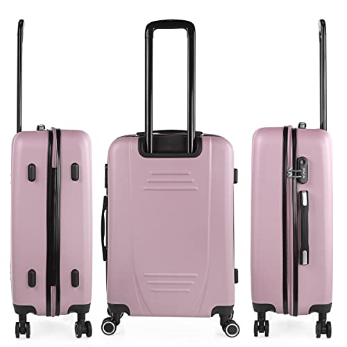 ITACA - Maletas de Viaje Grandes 23 Kilos - Maleta Grande de Viaje Rígida 4 Ruedas - Maletas Grandes de Viaje de ABS Resistente y Ligera 71170, Rosa