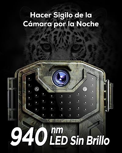 iZEEKER Cámara de Caza, 32MP HD Cámara Caza Nocturna con 940nm IR LED Sin Brillo Invisible, de Impermeable IP66 para Observación de Vida Silvestre y Monitoreo de Seguridad en Interiores