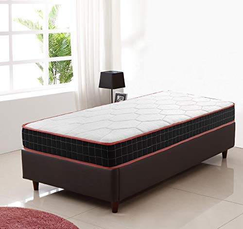 IZTOSS Colchónes Viscoelástico 90x190 CM | Altura 14cm | Ergonomico | Tejido Aloe Vera Antibacterial | Confort