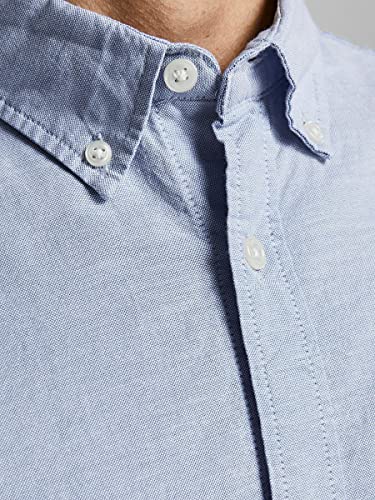 JACK & JONES Jjeoxford Camiseta L/S S21 Noos Camisa, Cashmere Blue/Fit: Slim fit, L para Hombre