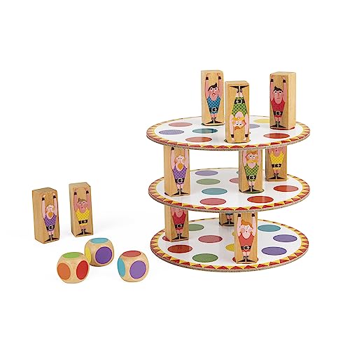 Janod - Acrobat' - Juego de Habilidad y Estrategia, Juegos de Mesa para Niños, Concentración y Motricidad Fina, para 2 Jugadores O Más - Desde Los 5 Años, J02757