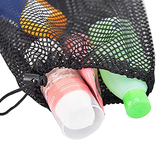 JINJUMEI 10 Piezas Bolsas Malla Nailon, Bolsas de Cordón de Malla, Bolsa de Almacenamiento Multifuncional, Bolsa de Red Duradera para Gimnasio, Viajes, Deporte, natación
