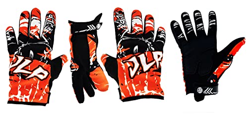 JLP RACING Guantes para niños de Moto Cross Quad MTB BMX Naranja Talla Infantil 2XL 10 12 años