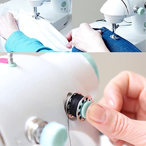 Jocca - Máquina de coser portátil con Kit de Costura de 48 Accesorios | Máquina de coser pequeña | Fácil de usar | Doble puntada | Pies antideslizantes | Puntada de refuerzo