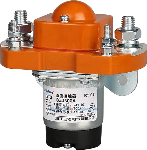 JOCCOS Productos seleccionados 300A SZJ300A,MZJ-300A,ZJ300A contactor CC de Corriente Continua de Doble Bobina (Color : Coil Voltage 12V)