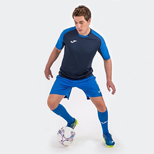 Joma Camiseta Essential M/C Navy-Rosso Fashion Camiseta para Hombre, 101105_306_6XS-5XS, Azul Marino Rojo, 6XS-5XS