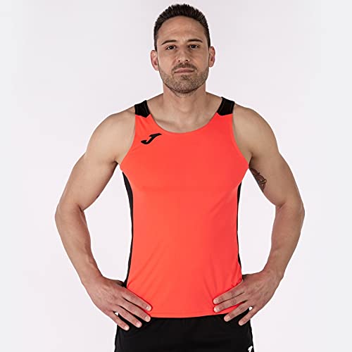 Joma Camiseta Tirantes Record II Coral flúor Negro, L