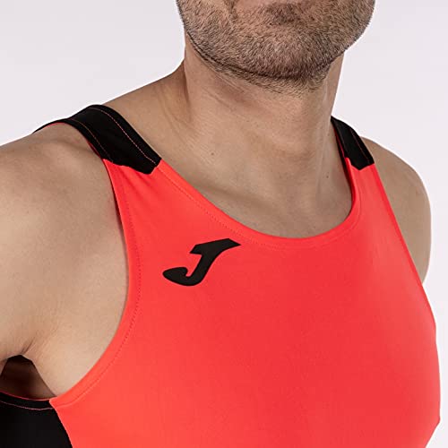 Joma Camiseta Tirantes Record II Coral flúor Negro, L