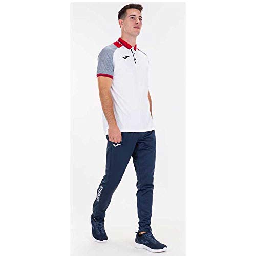 Joma Essential II Polos Caballero, Hombre, Blanco Marino, S