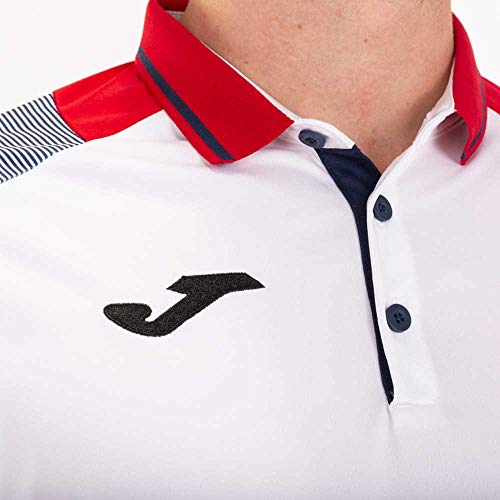 Joma Essential II Polos Caballero, Hombre, Blanco Marino, S