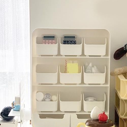 JYCRA Caja de Almacenamiento de Escritorio de Plástico, Organizador de Escritorio Multicapa, Organizador de Mesa, Papelería, Estante de Cosméticos con Cajones, Caja de Almacenamiento de Escritorio