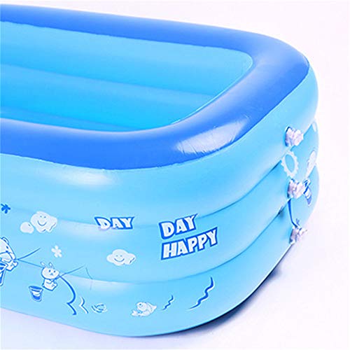 JYCRA - Piscina hinchable plegable, más gruesa y duradera, ideal para niños y bebés, Cloruro de polivinilo., azul, 120x70x35cm