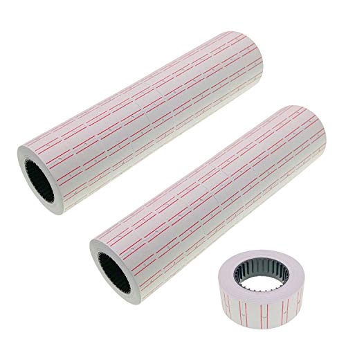 JZK 20 Rollos etiquetas etiquetadora 21 x 12 mm total de 10000 piezas etiquetas adhesivas etiquetas de papel para etiquetadora pistola de precios
