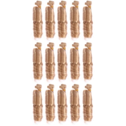 KALLORY 15 Piezas Herramienta Restauradora Pelo De Muñeca para Hacer Bricolaje Pelucas De Repuesto Pelo De Muñecas DIY Muñeca DIY Pelo Lacio Peluca Recta Muñeca Rizada Peluca