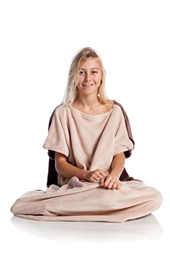 Kanguru Momonga Kids Brownie Manta, Poliéster, Marron, Beige, Unica para ninos
