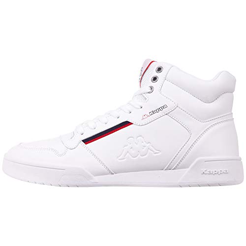 Kappa Mangan, Zapatillas Altas Unisex Adulto, White/Red 1020, 45 EU