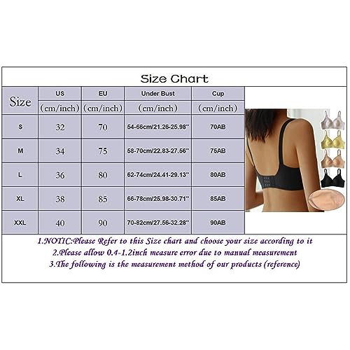 KAQQ Tabla de tallas Sujetador de rayas de gelatina para mujer, sin dejar rastro, transpirable, ligero y sin anillo de acero, amarillo, XXL