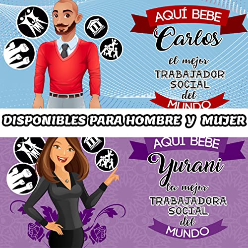 Kartoon Kase Taza Fisioterapeuta Original Personalizada con Nombre | Mejor del Mundo Taza Fisioterapeuta Profesiones de Cafe Desayuno para Regalar (Fisioterapeuta Mujer 2)