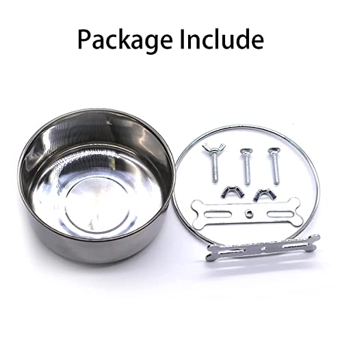 KAYSENSUK Comedero de Acero Inoxidable para Perros, comedero para Perros, comedero Colgante, comedero, comedero, Bebedero y Accesorios para Gatos, Conejos, pájaros, periquitos, hámsters, Perros