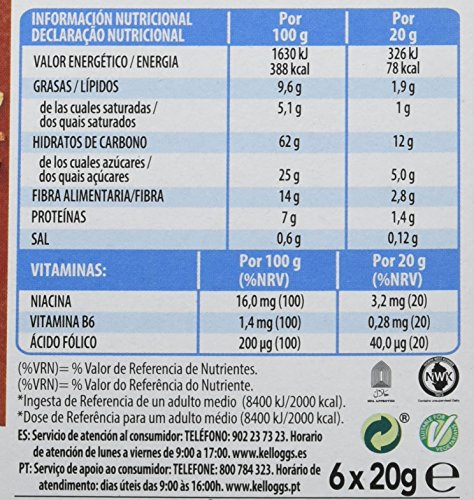 Kellogg's Special K Barritas de Chocolate con Leche Pack 6 x 20g