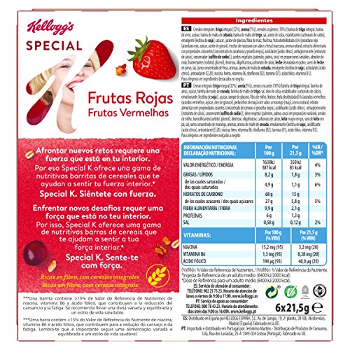 Kellogg's Special K Barritas de Frutos Rojos Pack 6 x 21.5g