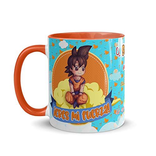 Kembilove Tazas de Desayuno para Padre – Tazas Originales para Padres con Mensaje El Superhéroe mas fuerte es mi Papá – Ideal para el día del Padre