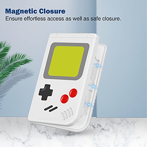 KENOBEE Funda de Tarjetas de Juegos para Nintendo Switch & Switch Lite, 10 Cartuchos Organizador Estuche para Tarjetas de Juego y Micro SD, Portátil Delgado Game Cards Borsa, Blanco
