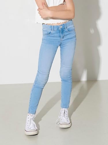 Kids ONLY KONROYAL Life REG Skinny BJ13333 Noos Jeans, Light Blue Denim, 140 para Niñas