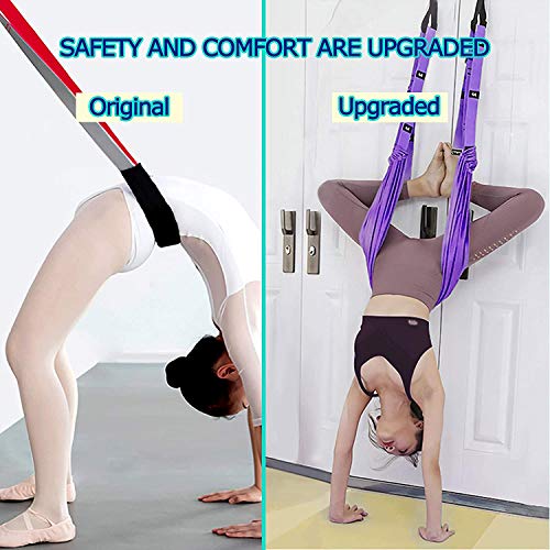 KimDaro Correa elástica de cintura para pierna trasera, banda de yoga, entrenamiento de estiramiento de pierna, estiramiento de yoga, correa de inversión dividida para fitness, danza, ballet,