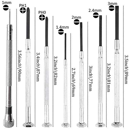Kit de ReparacióN de Anteojos y Gafas de Sol, Kit de Tornillos para Gafas y Almohadillas Nasales con 6 Piezas Destornilladores y 3 Piezas Herramientas para Gafas