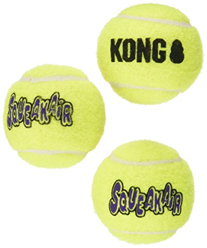 KONG3 Piece Air Squeaker Tennis Balls (3 Pack), Small