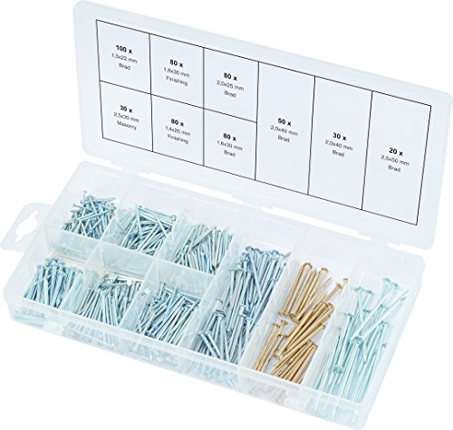KS Tools 970.0370 Surtido de clavos, 550 pzs