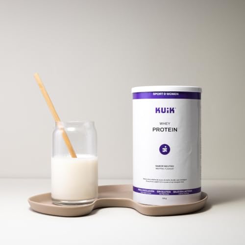 KUIK | Proteína Whey para Mujeres | Recuperación muscular y fuerza | Nutrición deportiva para mujeres | Sabor Neutro - 330 g