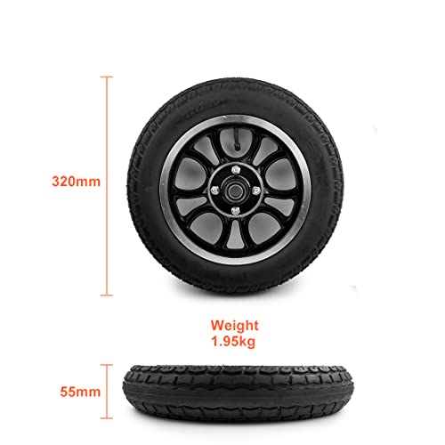 L-faster Kit de conversión de Motor de Silla de Ruedas 250W para Silla de Ruedas Plegable Ligera de 12 Pulgadas