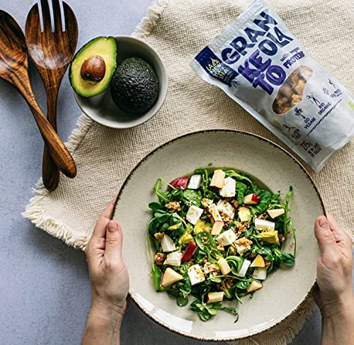 LA NEWYORKINA Granola Keto con Proteínas Veganas. Snack Ecológico Certificado, Crujiente y Saludable para Desayuno y Merienda. Granola Artesana Sin Gluten para Dietas,Ceto y Paleo. Envase 550g(2x275g)