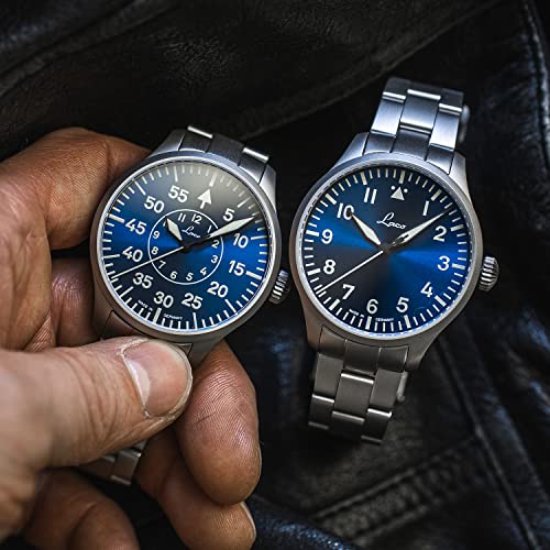 Laco Reloj de piloto Augsburg Blaue Stunde 42 MB, Reloj automático de 42 mm Ø, Modelo A, Fabricado en Alemania