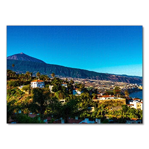 Lais Puzzle Teide, Tenerife, España - El Teide volcánico y la Ciudad Portuaria de Puerto de la Cruz 1000 Piezas