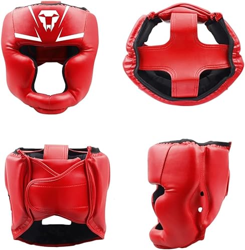 LangRay Casco de Boxeo para niños y Adultos: Casco de Kickboxing con Malla, Protector de Cabeza para Sparring Karate Taekwondo Artes Marciales…