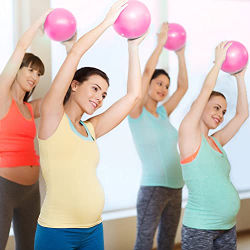 Lanjue Pelota Pilates, 25 cm Pelota de Gimnasia Suave Antideslizante, Pelotas para Yoga para Abdominal y Hombros Entrenamiento Equilibrio Deportes Pilates (Rosa)
