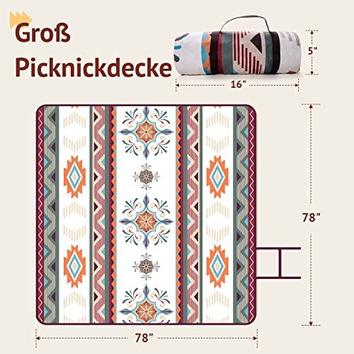 LARUTAN Manta de Picnic Impermeable 200 x 200 para Exteriores, Impermeable, Sin Arena, Manta Playa Grande, Portátil, Lavable, para Playa, Barbacoa, Pícnic, Senderismo, Viajes, Camping (Verde)