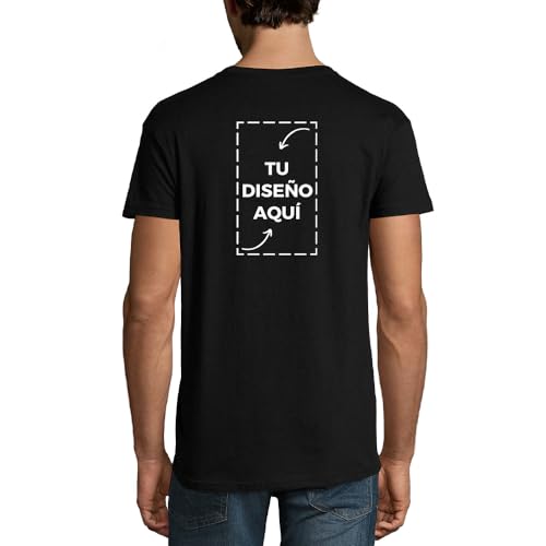 latostadora Camiseta Hombre Mujer Personalizada - Camisetas Personalizadas Hombres - Camisetas para Personalizar 2 Caras - Camiseta Personalizable por Delante y Detras - Regalos Personalizados