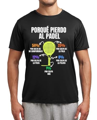 latostadora Camiseta Padel Hombre - Camiseta Técnica Padel - Camiseta Deporte Hombre - Camisetas Padel Deporte Hombre - Camiseta Deportiva Padel - Camiseta Divertida Tengo Padel