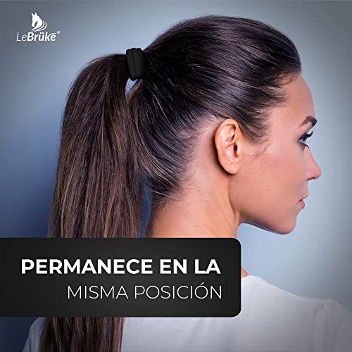 Lebrüke® 50 Gomas de pelo negro - Cinta de goma premium para el pelo - coletero gomas elasticas pelo - gomillas pelo mujer - elasticos cabelo