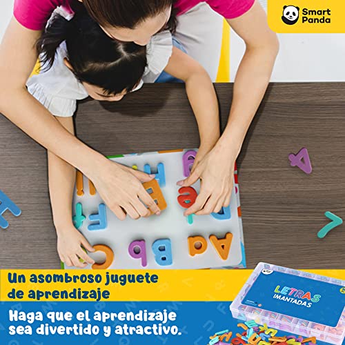 Letras y Números Magnéticos para Niños - Conjunto Completo: 182 Letras y 81 Números y Símbolos - Imanes Gruesos de Espuma para la Nevera - Incluye 2 Cajas, Pizarra Magnética, Rotuladores y Borrador