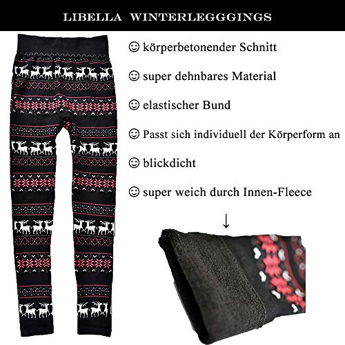 Libella Leggings térmicos de Invierno Ajustados con Peluche Noruega para Mujer 4145 B