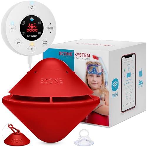 Lifebuoy 2.0 BCone Sistema de Alarma de Seguridad Flotante Inteligente para alberca. Alarma Potente para Piscina o Las Unidades del hogar.