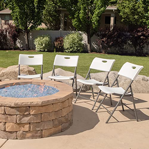 Lifetime 92114 - Pack 4 sillas plegables plástico ultrarresistentes / Sillas para eventos, catering, oficina, exterior e interior / Sillas plegables Lifetime ligeras y versátiles