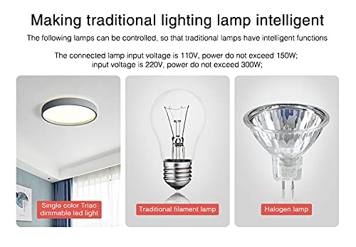LIGHTEU, Milight Miboxer TRIAC Dimmer Module RF + PUSH Control para Lámparas Focos AC 100-240V Trailing Edge Phase Cut Dimmer TRI-C1