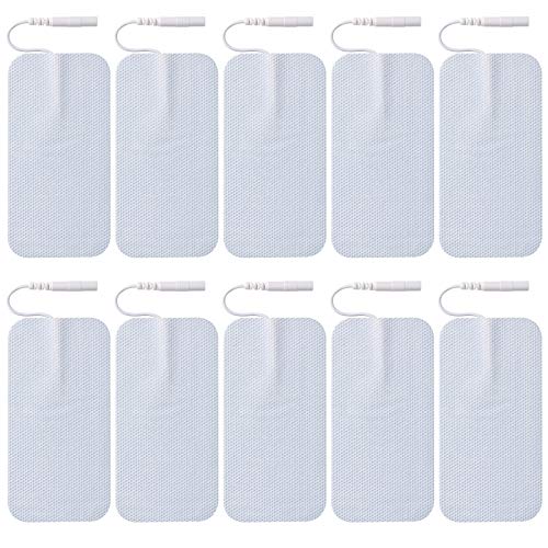 LiteTour 10 Piezas Almohadillas de Electrodos Almohadillas de Electrodos de Reemplazo TENS Almohadillas Grandes Autoadhesivas y Reutilizables